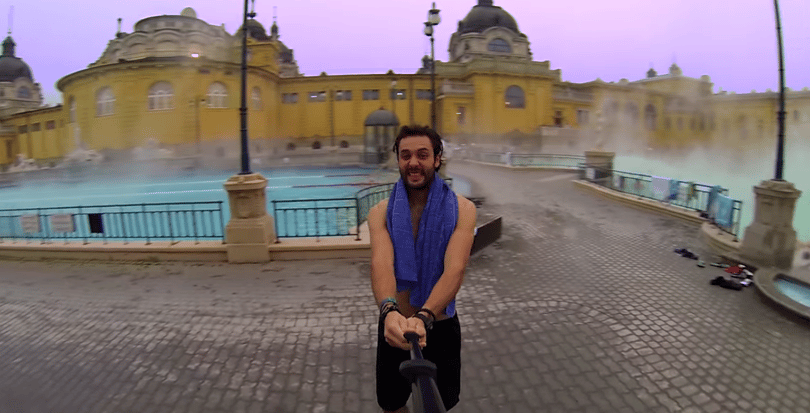 Videó: Budapesten is járt a GoPro kamerával szelfiző világutazó
