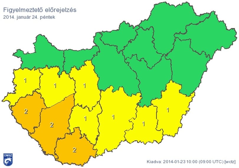 Akár 25 centi friss hó is eshet az országban – térkép