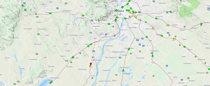 Elsodort egy munkagépet a vonat Érden, komoly késések várhatók