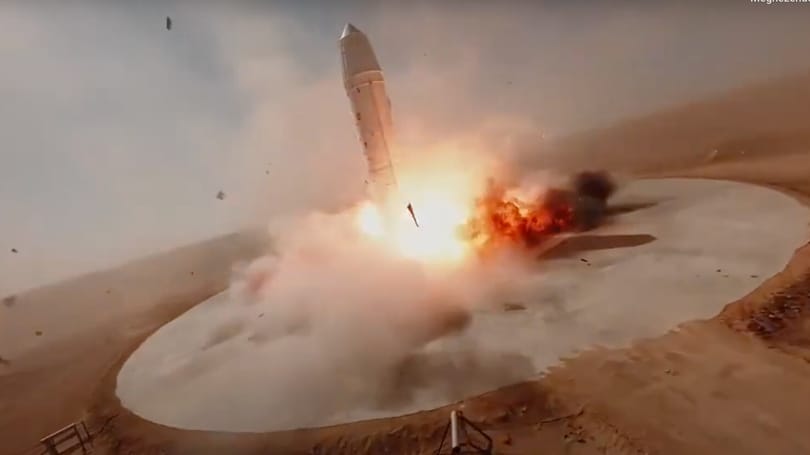 Videó: landolás közben a betonnak csapódott, majd lángokban tört ki a kínai rakéta