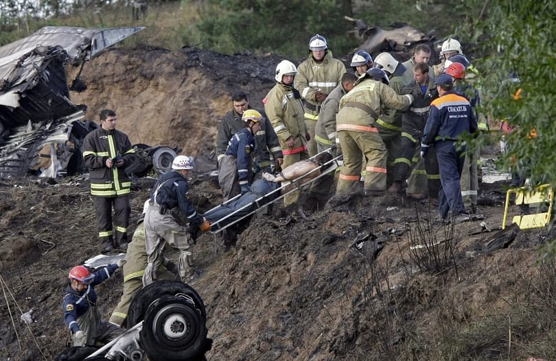 Jégkorongozókkal zuhant le egy orosz repülőgép, 36-an meghaltak 