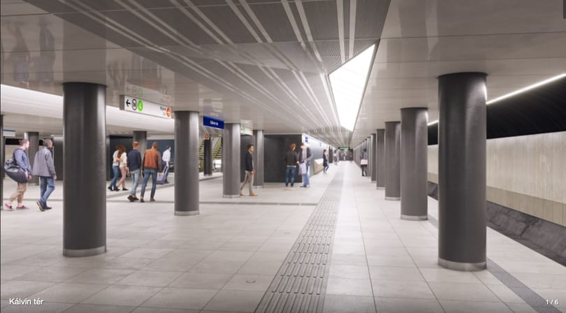 Csodaszarvas-motívumok kerültek a Kálvin téri metróállomás új falburkolatára