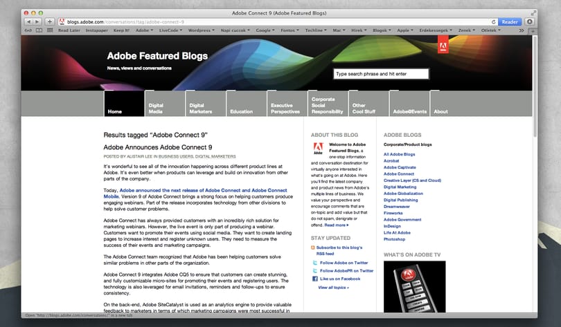 Megérkezett az Adobe Connect 9