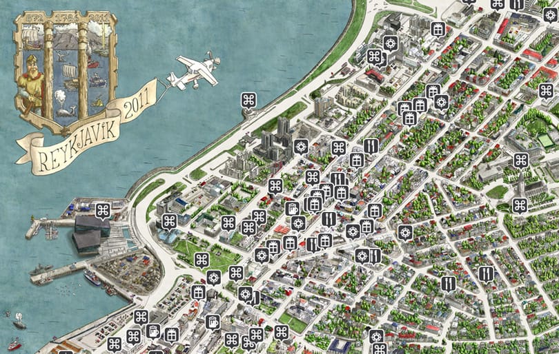Reykjavík játékos térképpel tenné magáévá a turistákat