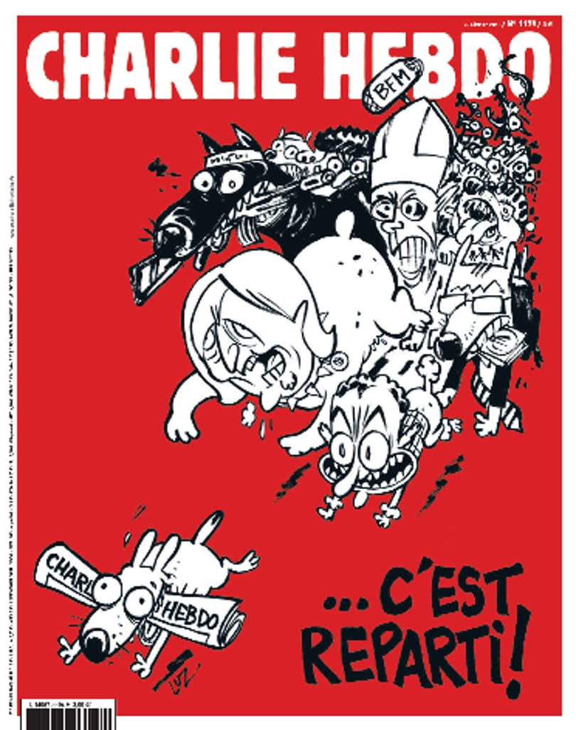 Ezzel a címlappal indul újra szerdán a Charlie Hebdo