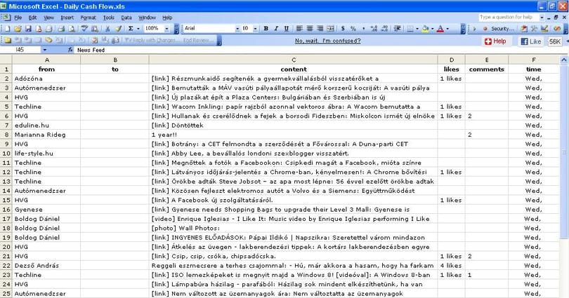 Főnökök rémálma: a Facebookot elrejtő táblázat
