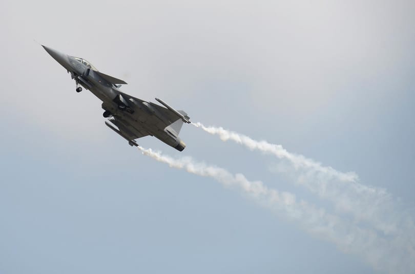 Éles lőgyakorlaton sérült meg egy magyar Gripen