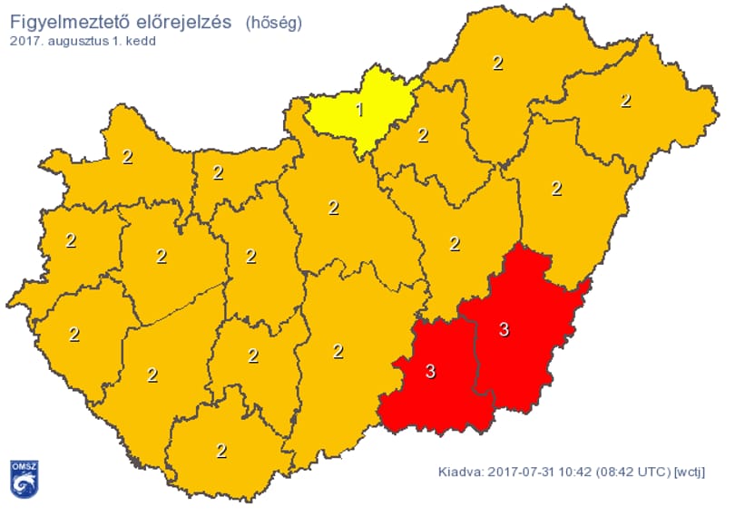 Keddtől még brutálisabb lesz a hőség, itt a harmadfokú figyelmeztetés – térkép