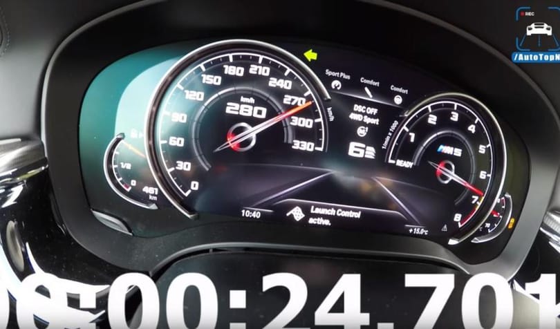 Kihajtották a végsebességet a BMW M5 Competition változatából – videó