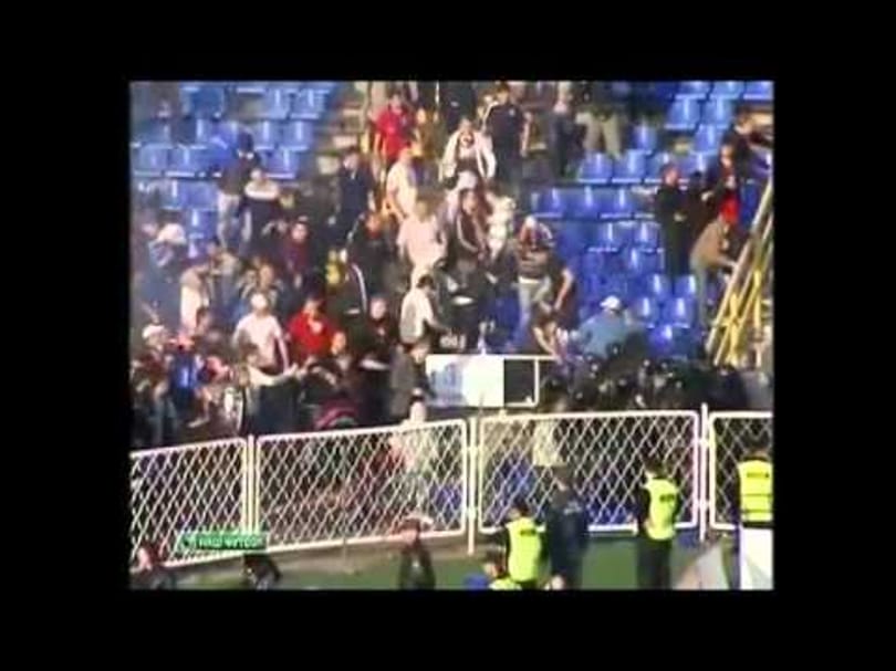 Videó: véres zavargás tört ki egy orosz bajnoki focimeccsen