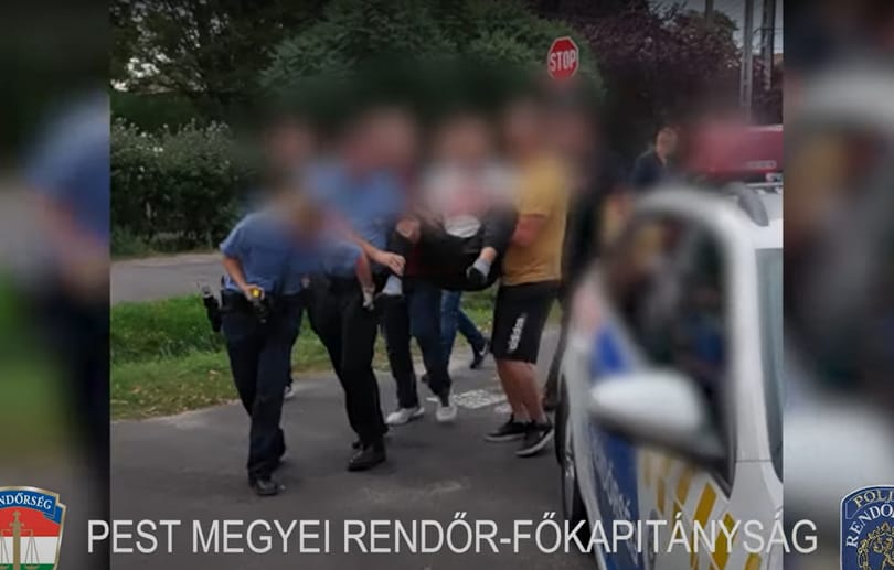 Mivel önként nem ment, felnyalábolták - rendhagyó elfogásról tett ki videót a rendőrség 