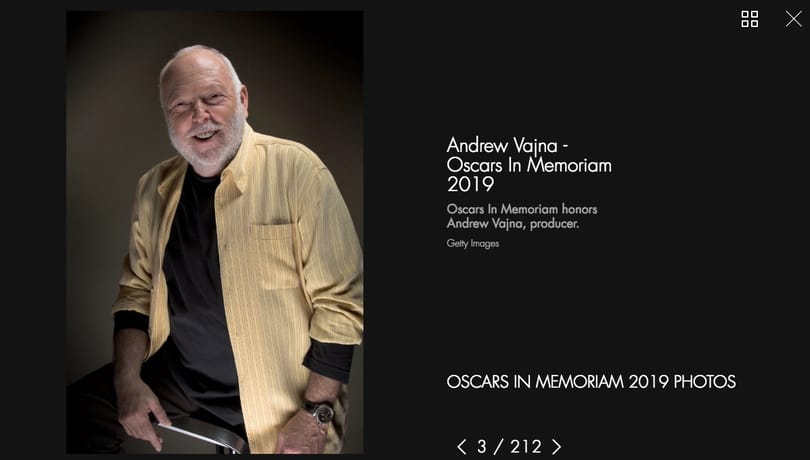 Végül mégis csak sikerült megemlékezni Andy Vajnáról az Oscar szervezőinek