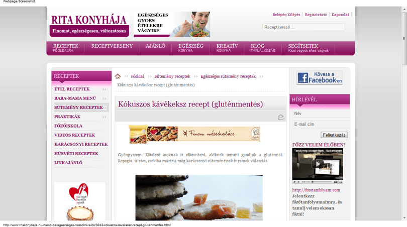 Kávéhoz kókuszos keksz