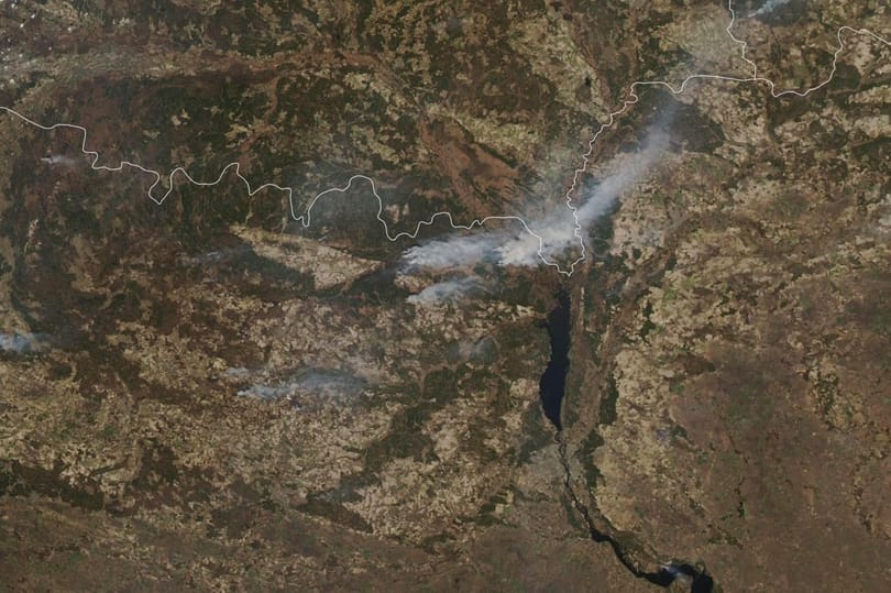 Az űrből is látni a csernobili atomerőmű közelében pusztító tüzet