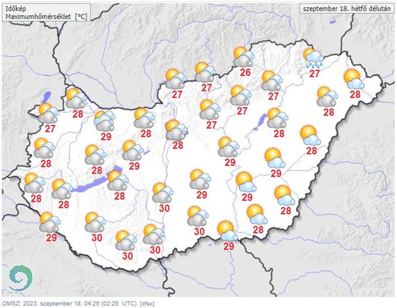 Nemcsak hétfőn, de az egész héten is még biztosan marad a nyári idő