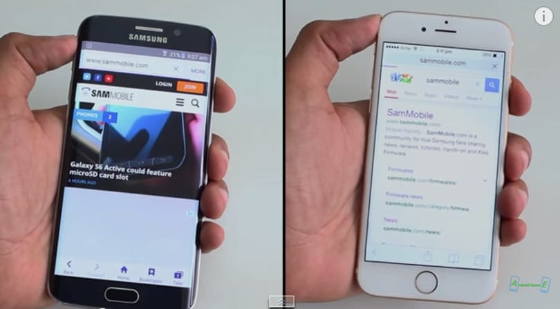 iPhone 6 vs. Galaxy S6 edge: egy igazi sebességteszt
