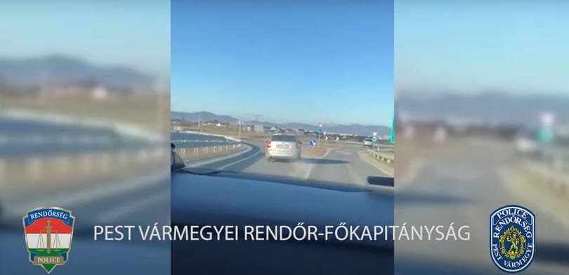 Autós üldözés Budakalásztól Dunakesziig: még a sztrádalehajtós trükköt is bevetette a menekülő sofőr – videó