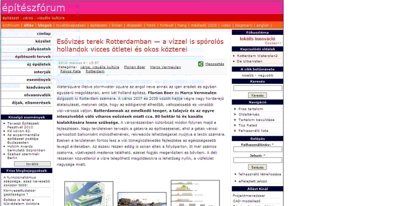 Esővizes játszóterek, radikális ötletek Rotterdamból