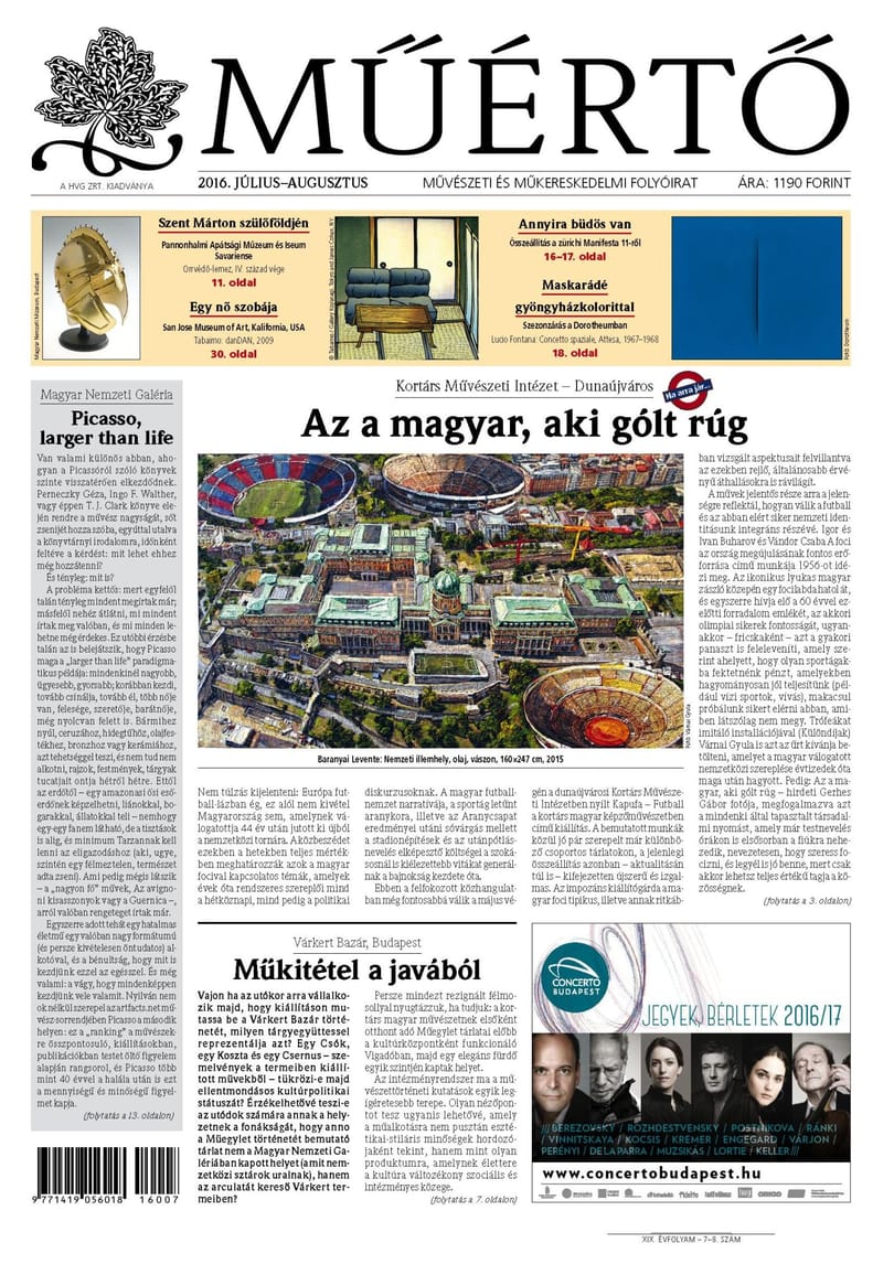 Megjelent a Műértő július-augusztusi lapszáma