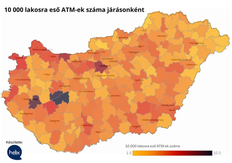 Elkészült Magyarország ATM-térképe – nagyon nem mindegy, ki hol lakik