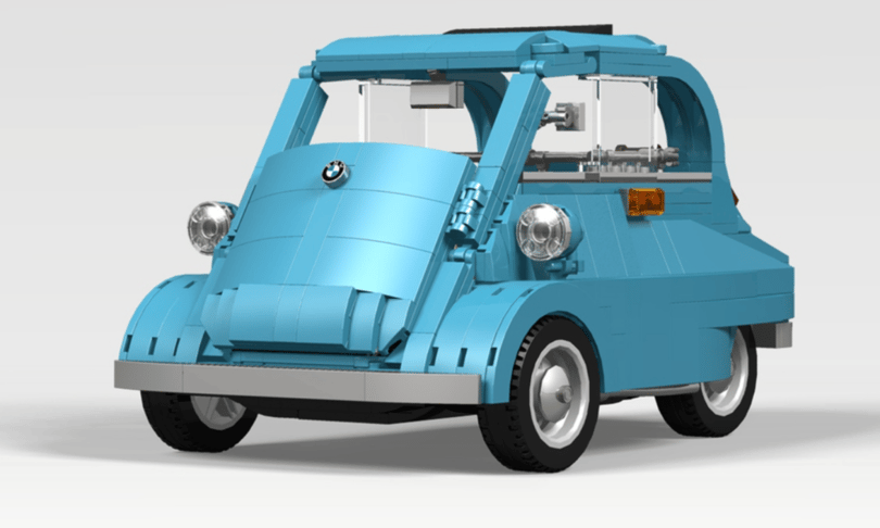 851 darabból áll össze a kicsi Lego BMW Isetta
