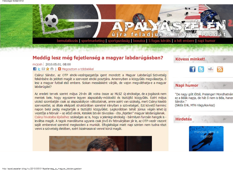 Messiásként várja Csányi Sándort az MLSZ