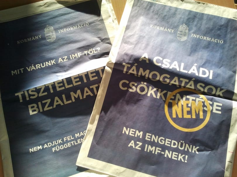 Kormányzati propaganda a koronaúsztatástól az IMF-kampányig