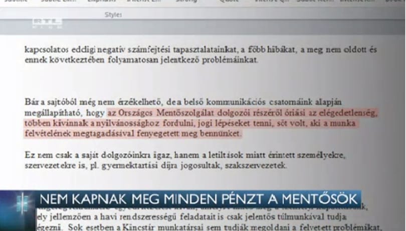 Berágtak a mentők is egy kiszivárgott levél szerint