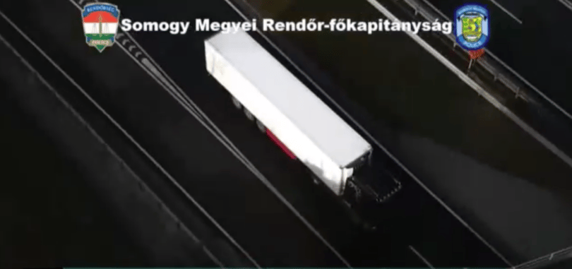 Már drónokat használnak a kamionosok büntetéséhez