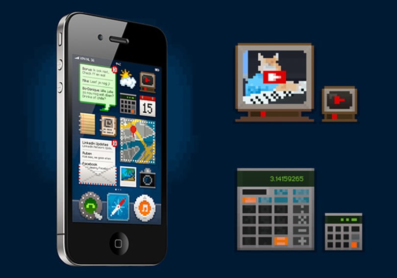 Ilyen lehetne a 8 bites iPhone felület! [galéria]