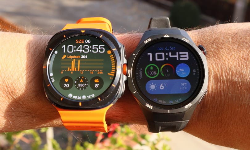 Okosórák csúcstalálkozója: teszten a Samsung Galaxy Watch Ultra és a Huawei Watch GT 5 Pro