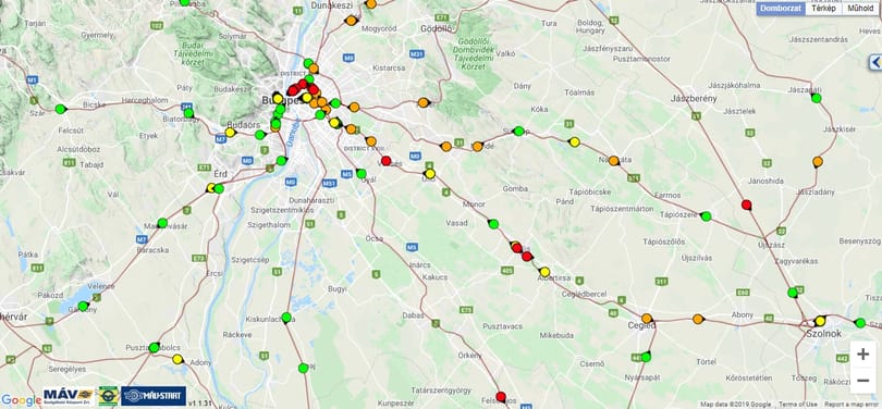 MÁV: van, ahol 60-80 perces késésre kell számítani a havazás miatt