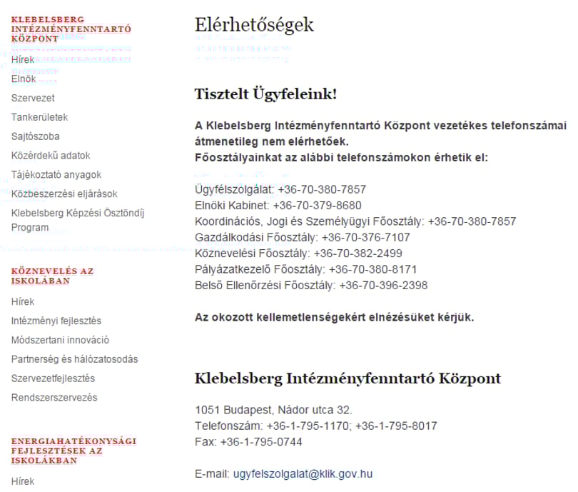 Se a net, se a telefon nem működik a Klikben
