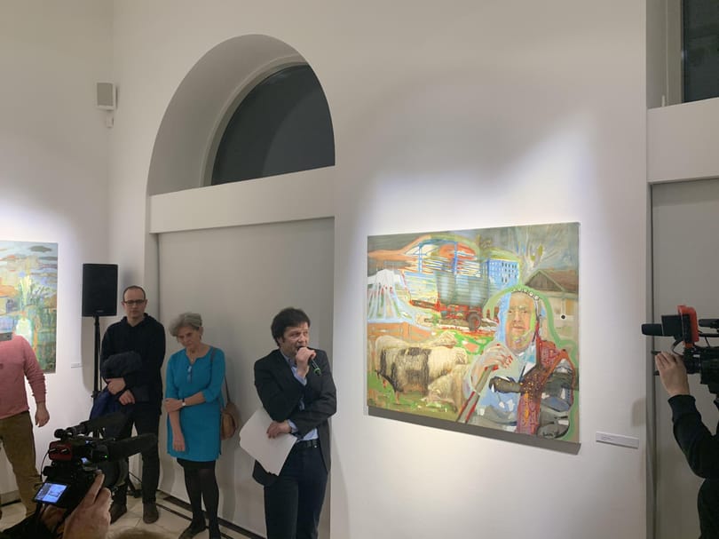 Pintér Béla Petőfit is szavalt a Bukta-tárlaton (videó)