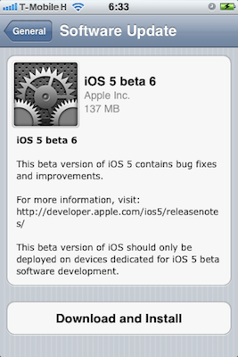 A fejlesztőknél az iOS beta 6 és az új iTunes béta