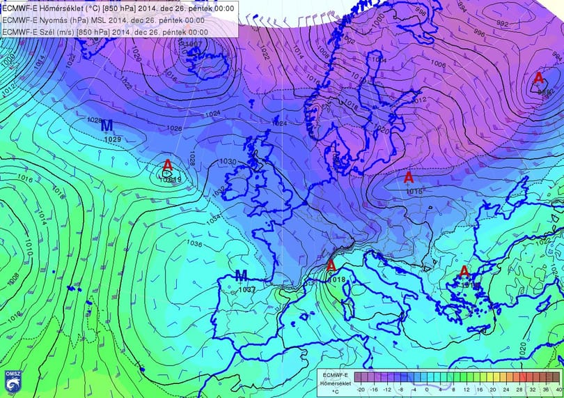 Szokatlanul mozgó ciklon miatt esett a hó itthon – térképek