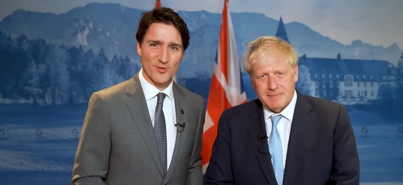 Zavarba ejtő videóban üzent az ukránoknak Johnson és Trudeau a G7-ről