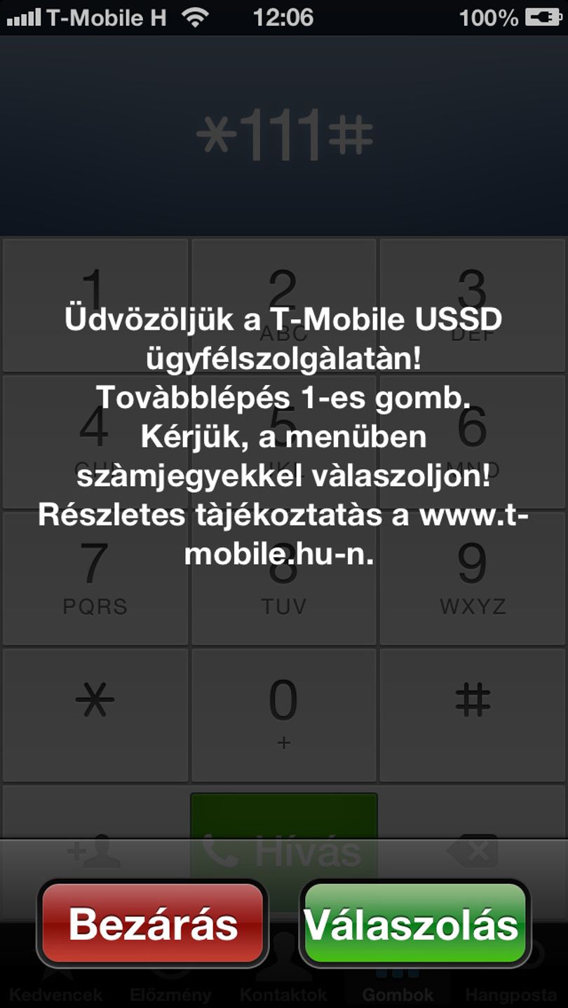 Kevesek által ismert kód a T-Mobile-nál