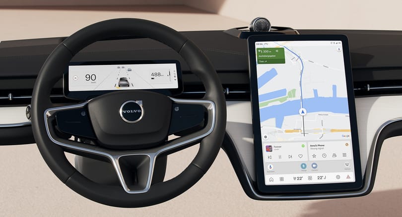 Nem csak formára szokatlan a Volvo új műszerfala, de folyamatosan változik is
