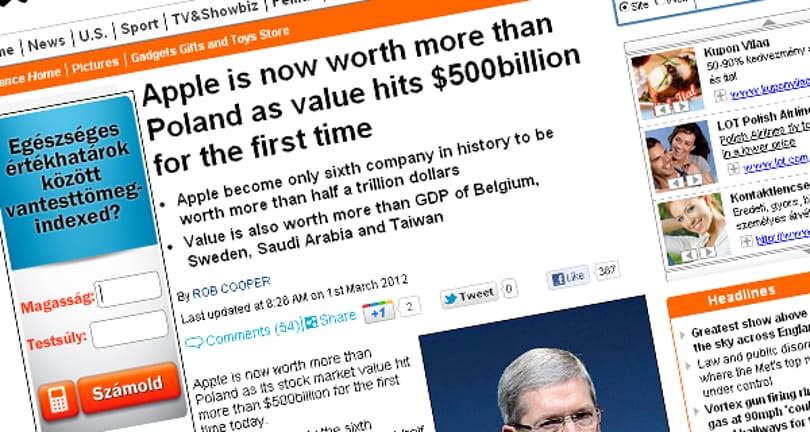 Többet ér az Apple mint Lengyelország - nem, mégsem...