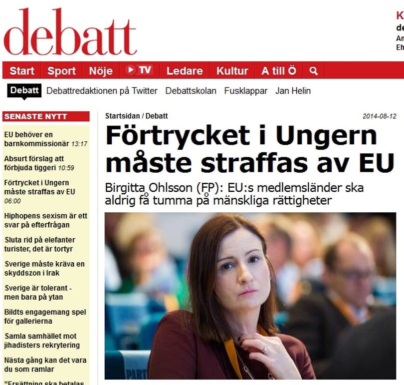 Szijjártó: Hazudott az Orbán-kormányt bíráló svéd miniszter