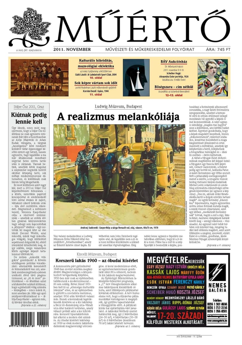 Megjelent a Műértő novemberi száma