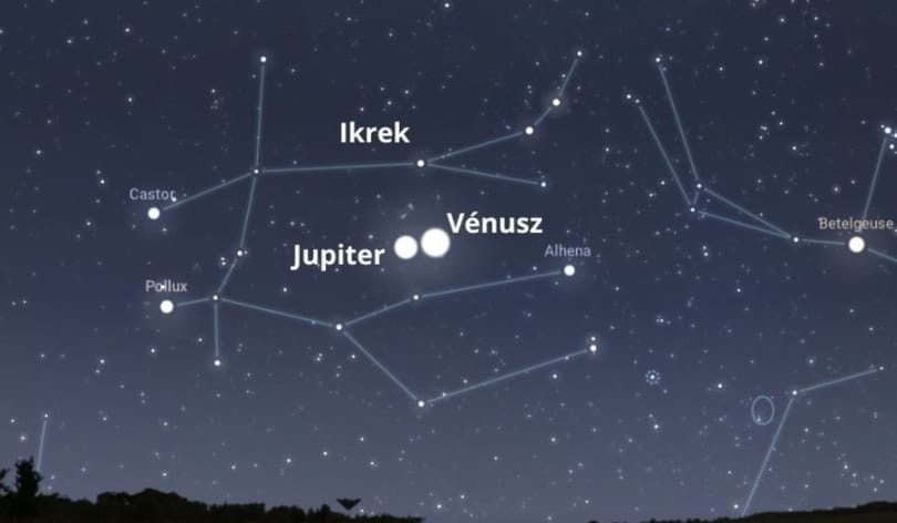 Hétfőn, kedden, szerdán kell majd felnézni az égre: feltűnően közel kerül egymáshoz a Vénusz és a Jupiter