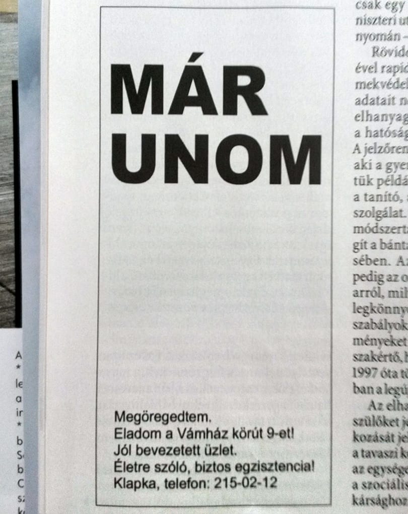 Klapka nem akárhogy száll ki a zálogbizniszből