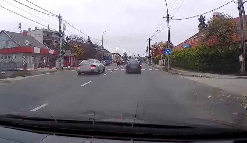 Záróvonal, piros, gyalogátkelő – párban száguldott át Érden két szabálytalan luxusautó 