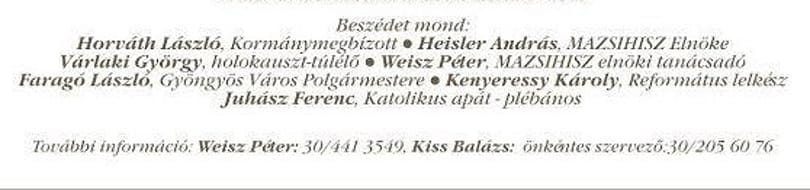 „Jobbikkal szoros viszonyt ápoló” polgármester emlékezik a holokausztra