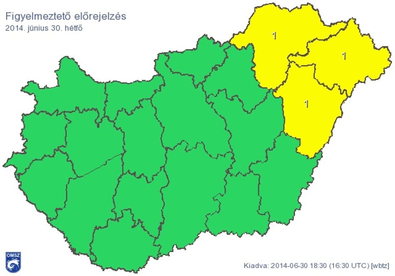 Visszavonták a narancs riasztásokat