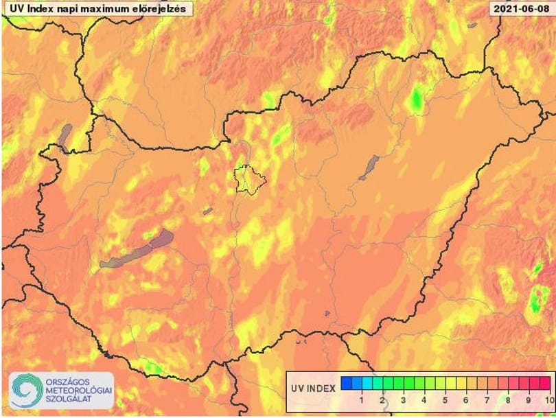 UV-sugárzás miatt adott ki figyelmeztetést a meteorológiai szolgálat