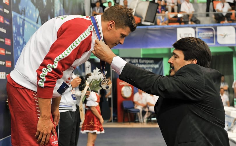 Fotó: Áder János gratulált Gyurta Dánielnek