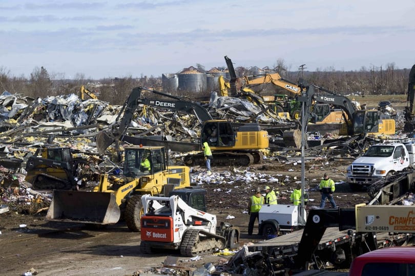 Kihirdették a katasztrófahelyzetet a tornádók sújtotta Kentuckyban